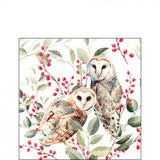 Szalvéta Bagoly pár papírszalvéta 25x25 cm 20 db Barn owl couple