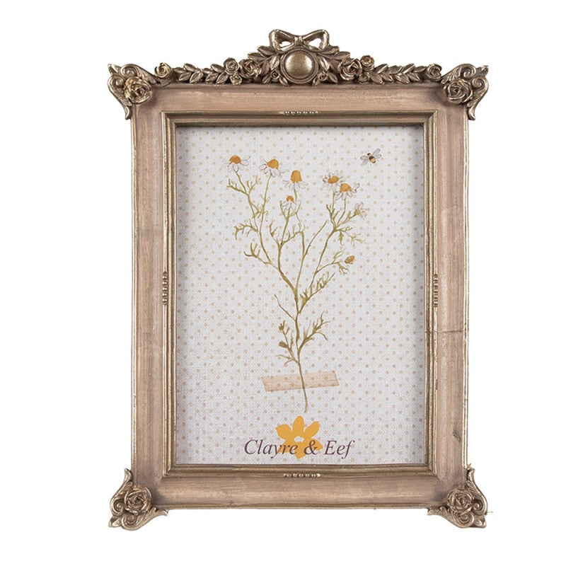 Képkeret Barna és arany színű vintage sarokdíszes képkeret 13x18 cm