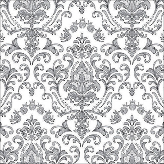 Szalvéta Baroque ornament silver papírszalvéta 33x33 cm 20 db-os