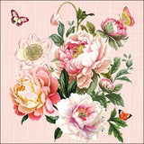 Bazsarózsa csokor háromrétegű papírszalvéta 33x33 cm 20 db-os