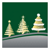 Karácsonyi szalvéta – Hárman egy sorban – zöld, 33x33 cm, 20 db-os