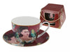 Porcelán csésze aljjal Frida Kahlo önarckép díszdobozban