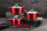 Berlinger Haus 10 részes edénykészlet Metallic Line Burgundy Edition