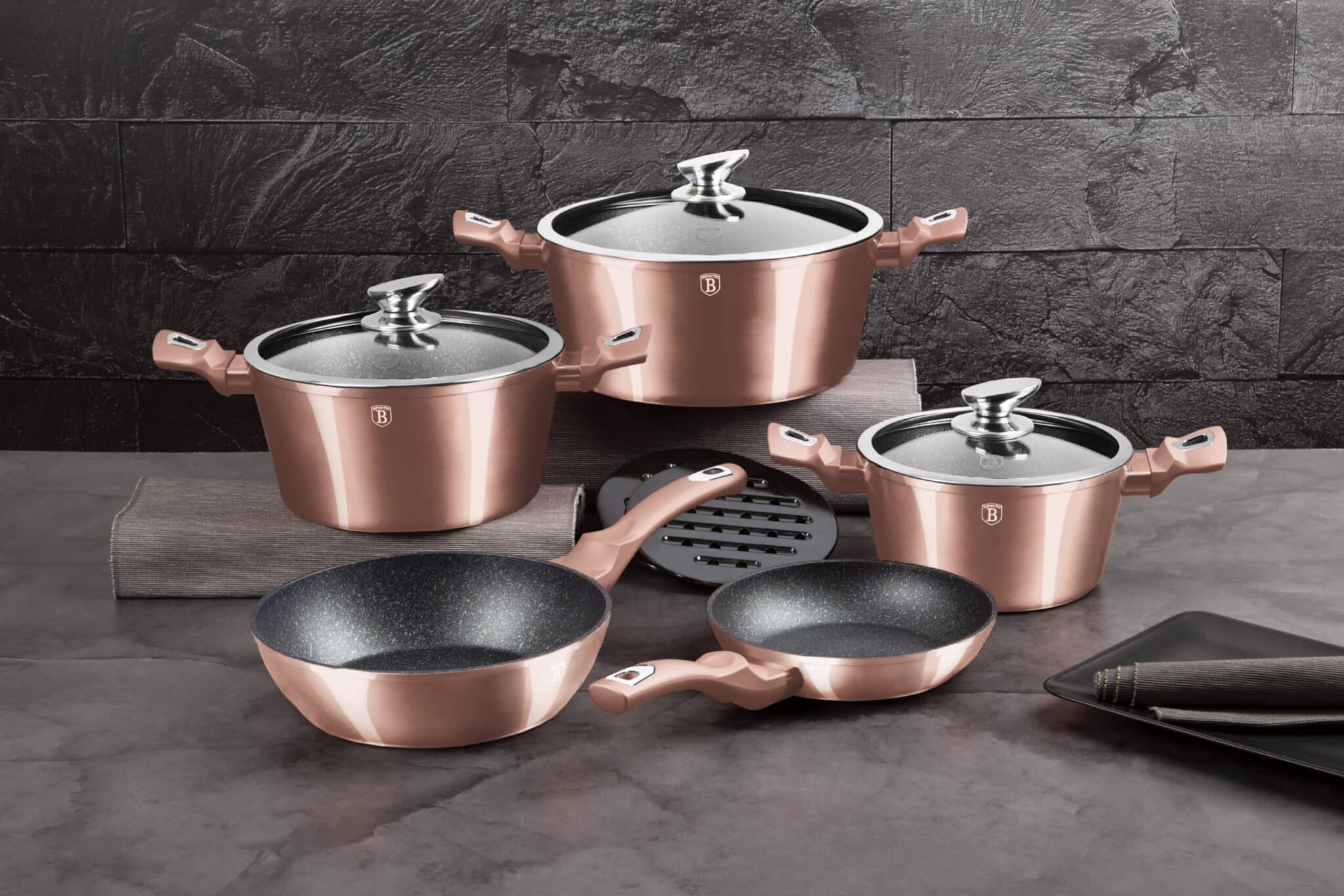 Edénykészlet Berlinger Haus 10 részes edénykészlet Metallic Line Rose Gold Edition