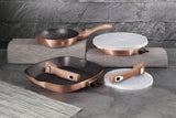Berlinger Haus 3+2 részes serpenyő szett levehető nyéllel Metallic Line Rose Gold Edition