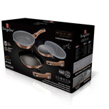 Berlinger Haus 3+2 részes serpenyő szett levehető nyéllel Metallic Line Rose Gold Edition
