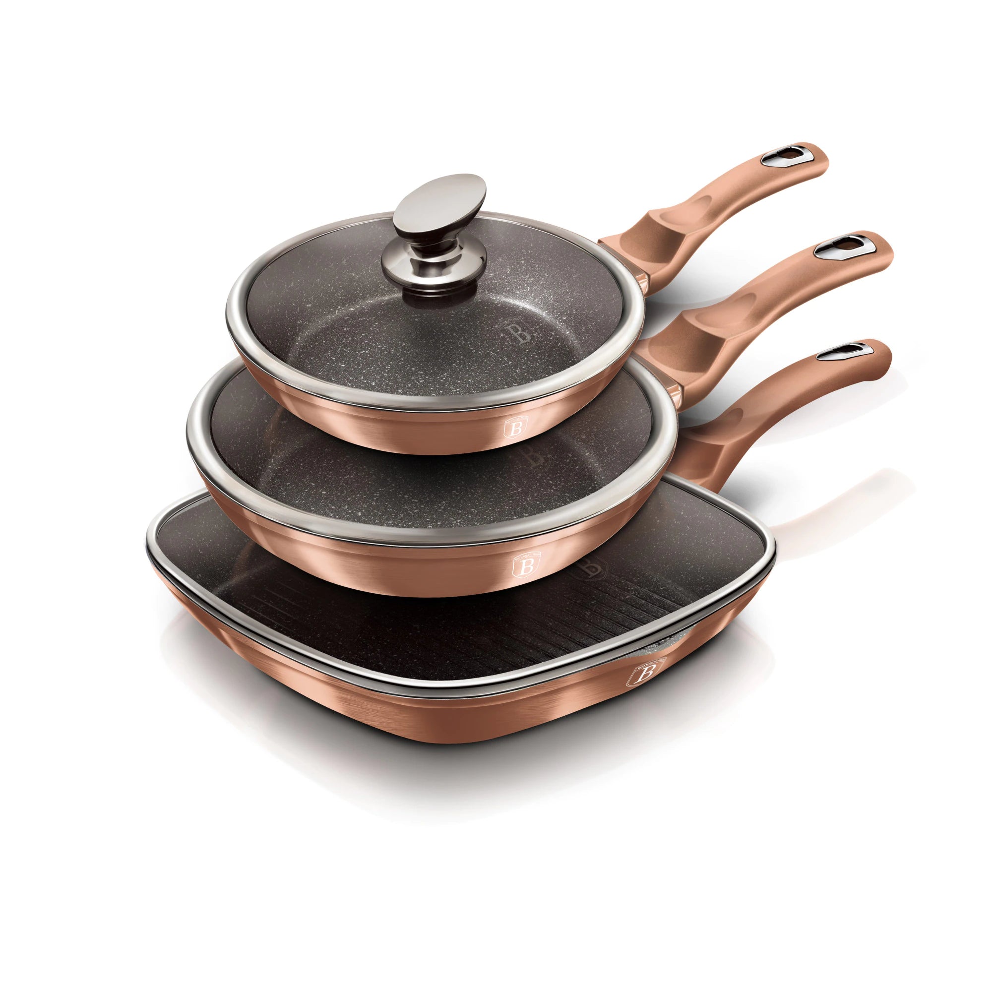 Berlinger Haus 6 részes serpenyő szett Metallic Line Rose Gold Edition