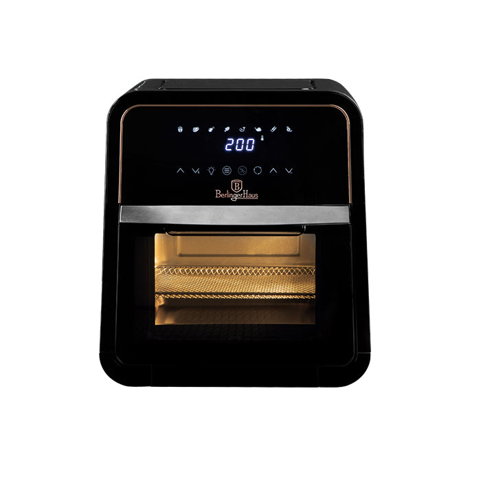 Berlinger Haus AirFryer átlátszó ablakkal 12 L Black Rose Collection
