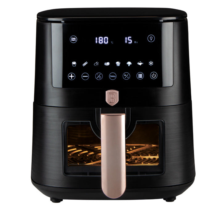 Berlinger Haus AirFryer átlátszó ablakkal 5 L 1400 W Black Rose Collection
