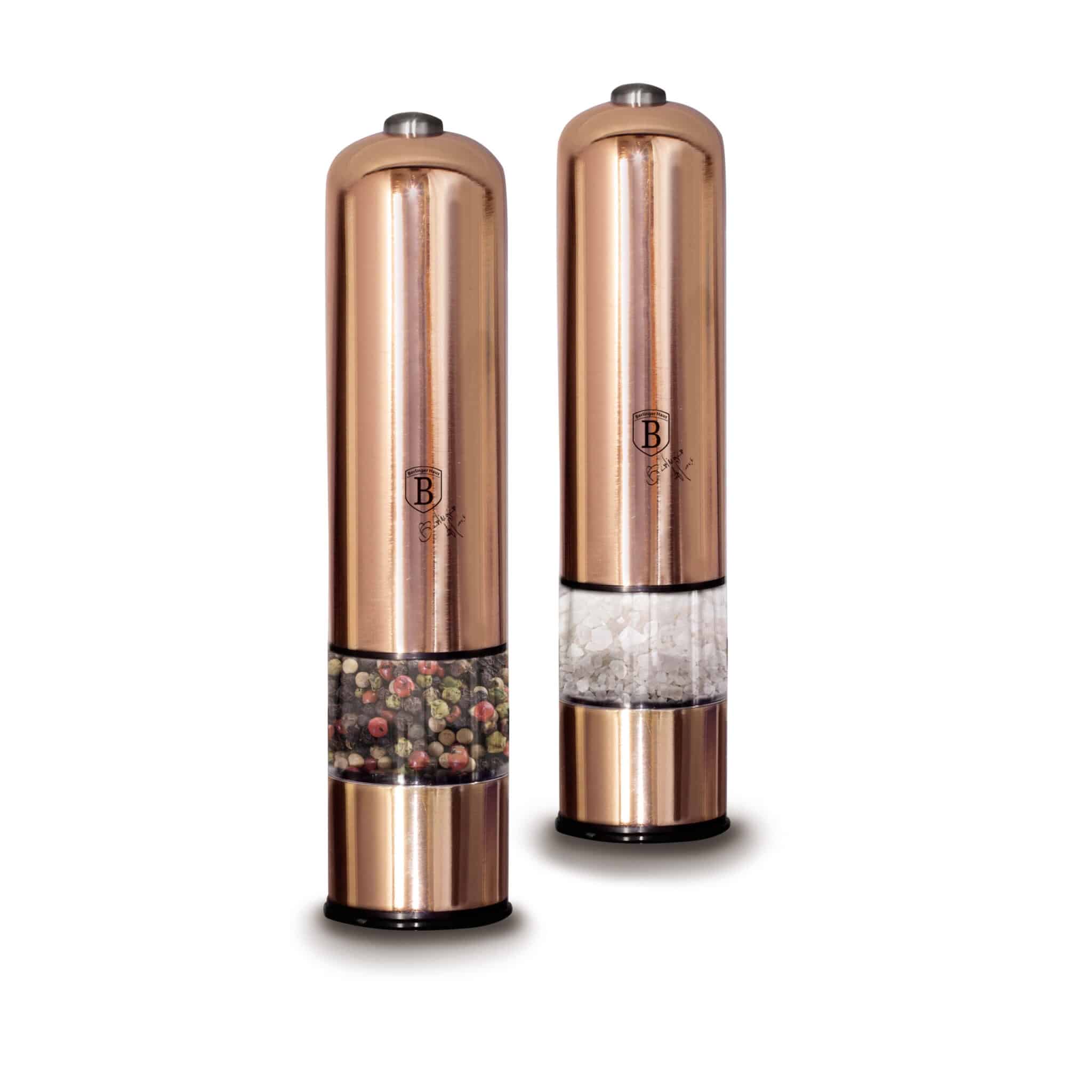Fűszertartó Berlinger Haus elektromos só- és borsörlő szett - 2 darabos rose gold