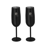 Berlinger Haus fekete 2 db-os fém pezsgőspohár szett Black Rose Collection