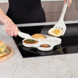 Berlinger Haus indukciós tapadásmentes 4 lyukú hamburgersütő 20 cm matt krém Sahara Collection