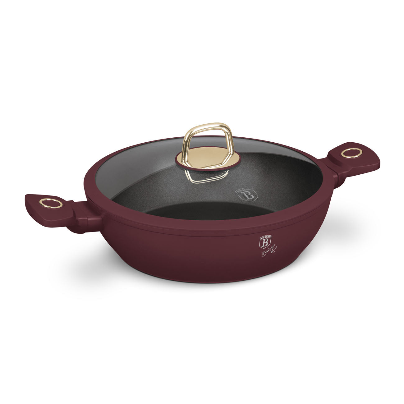Berlinger Haus indukciós tapadásmentes alacsony lábas fedővel 3,8 L Leonardo Collection