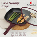Berlinger Haus indukciós tapadásmentes Grill serpenyő fedővel 28 cm Leonardo Collection