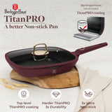 Berlinger Haus indukciós tapadásmentes Grill serpenyő fedővel 28 cm Leonardo Collection