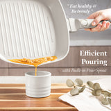 Berlinger Haus indukciós tapadásmentes Grill serpenyő fedővel 28 cm matt krém Sahara Collection