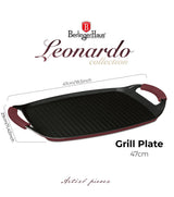 Berlinger Haus Indukciós tapadásmentes Grill sütőlap 47 cm Leonardo Collection