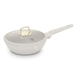 Berlinger Haus indukciós tapadásmentes mély serpenyő fedővel 24 cm matt krém Sahara Collection