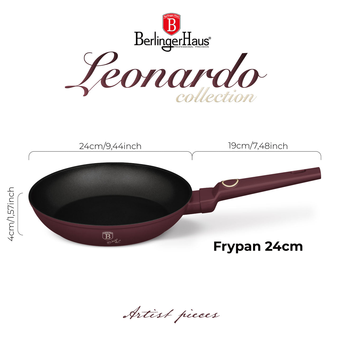Berlinger Haus Indukciós tapadásmentes Serpenyő 24 cm Leonardo Collection