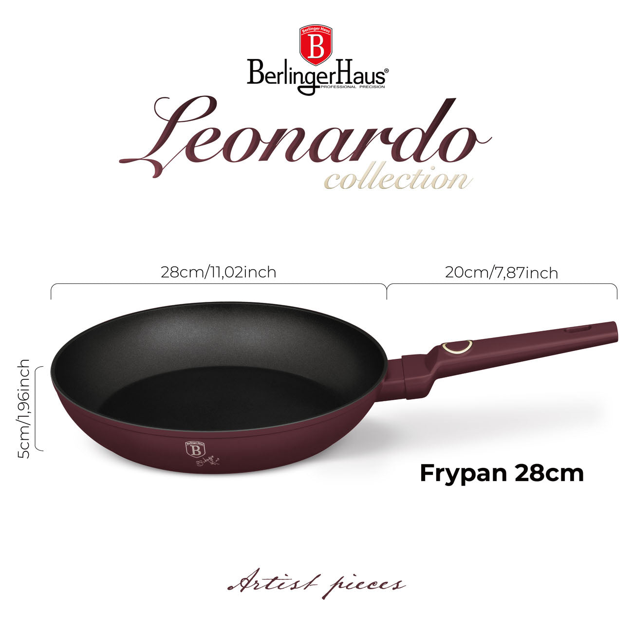 Berlinger Haus Indukciós tapadásmentes serpenyőØ28*5,2 cm Leonardo Collection