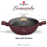 Berlinger Haus indukciós tapadásmentes Wok serpenyő fedővel Leonardo Collection