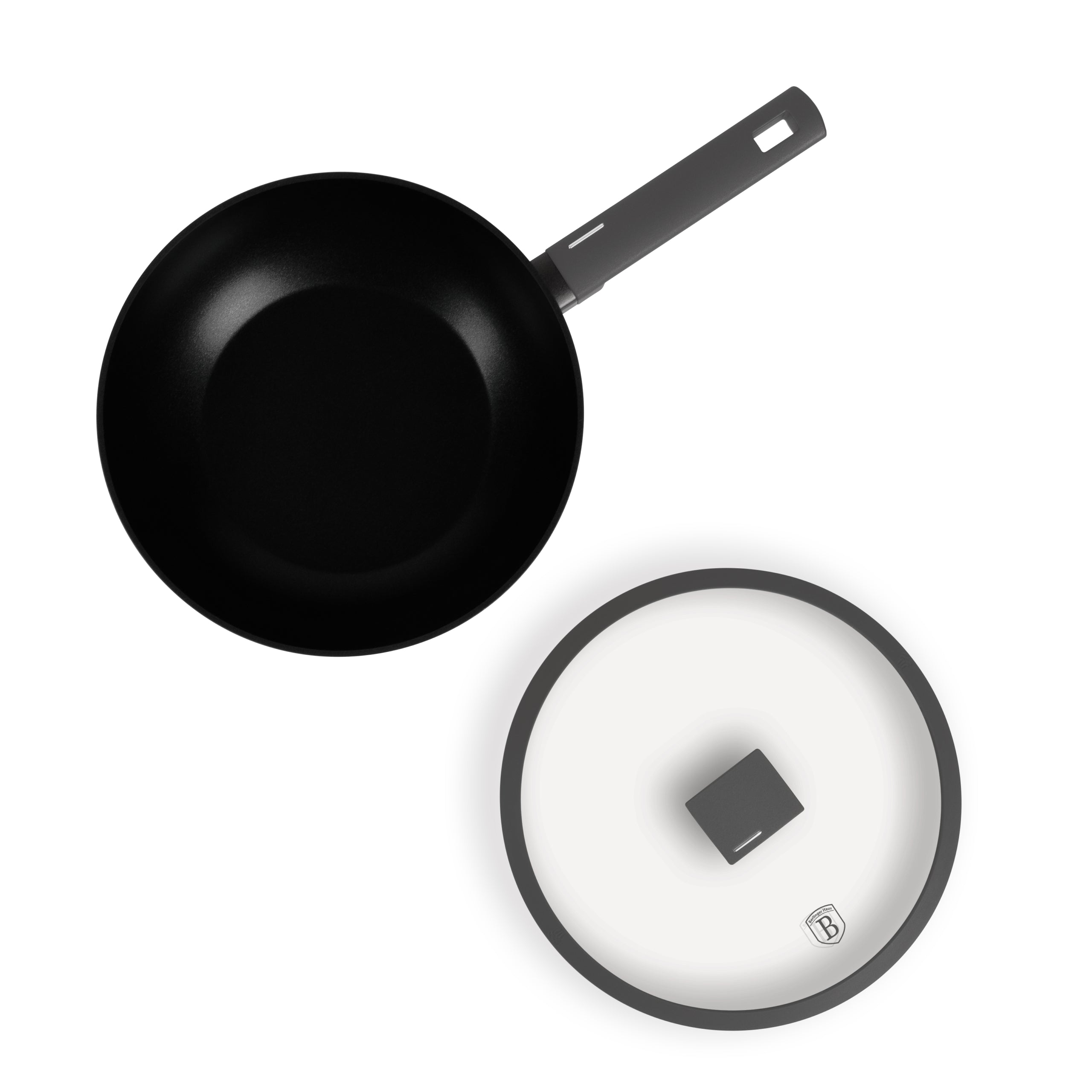 Berlinger Haus indukciós Wok fedővel 28 cm Antracit Collection