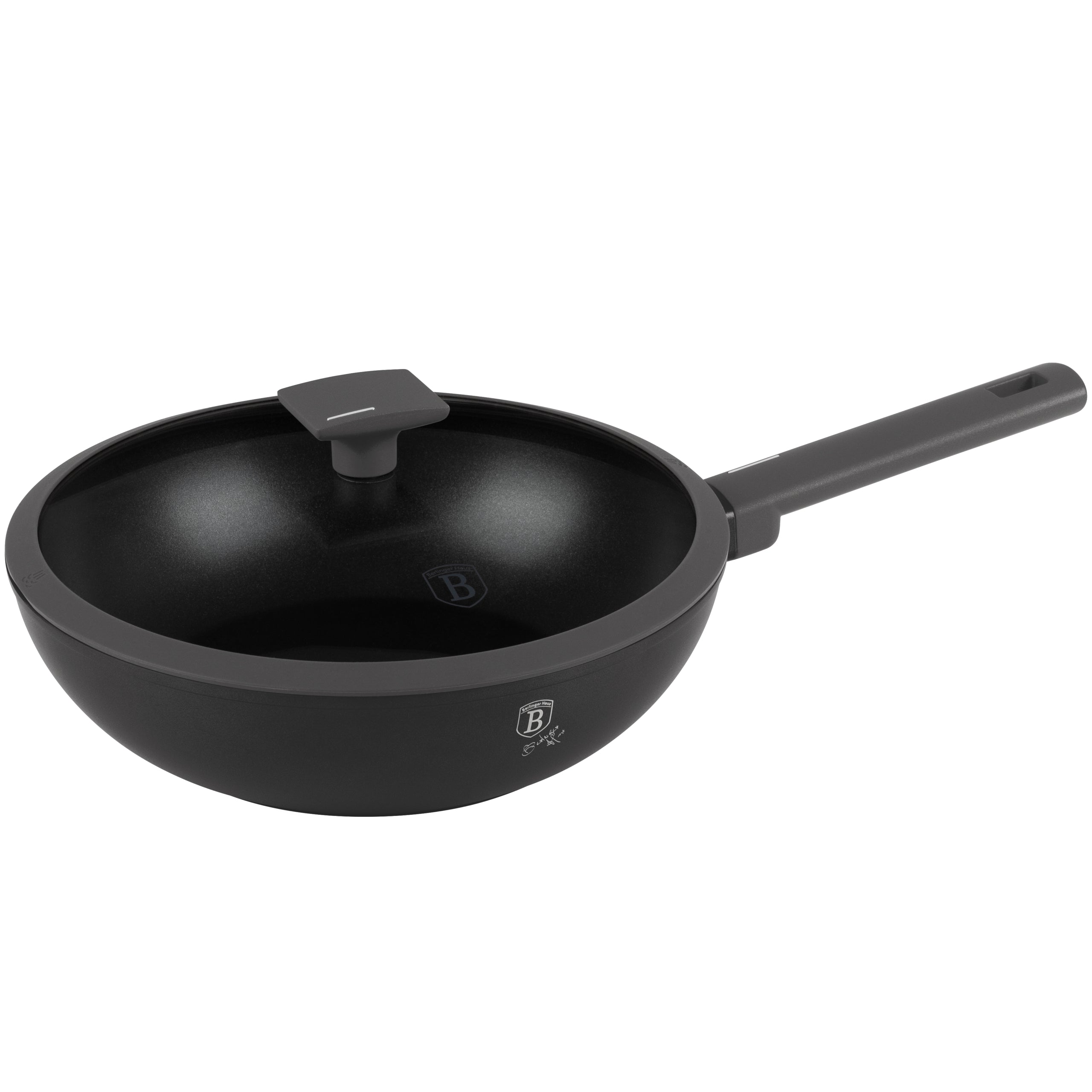 Berlinger Haus indukciós Wok fedővel 28 cm Antracit Collection