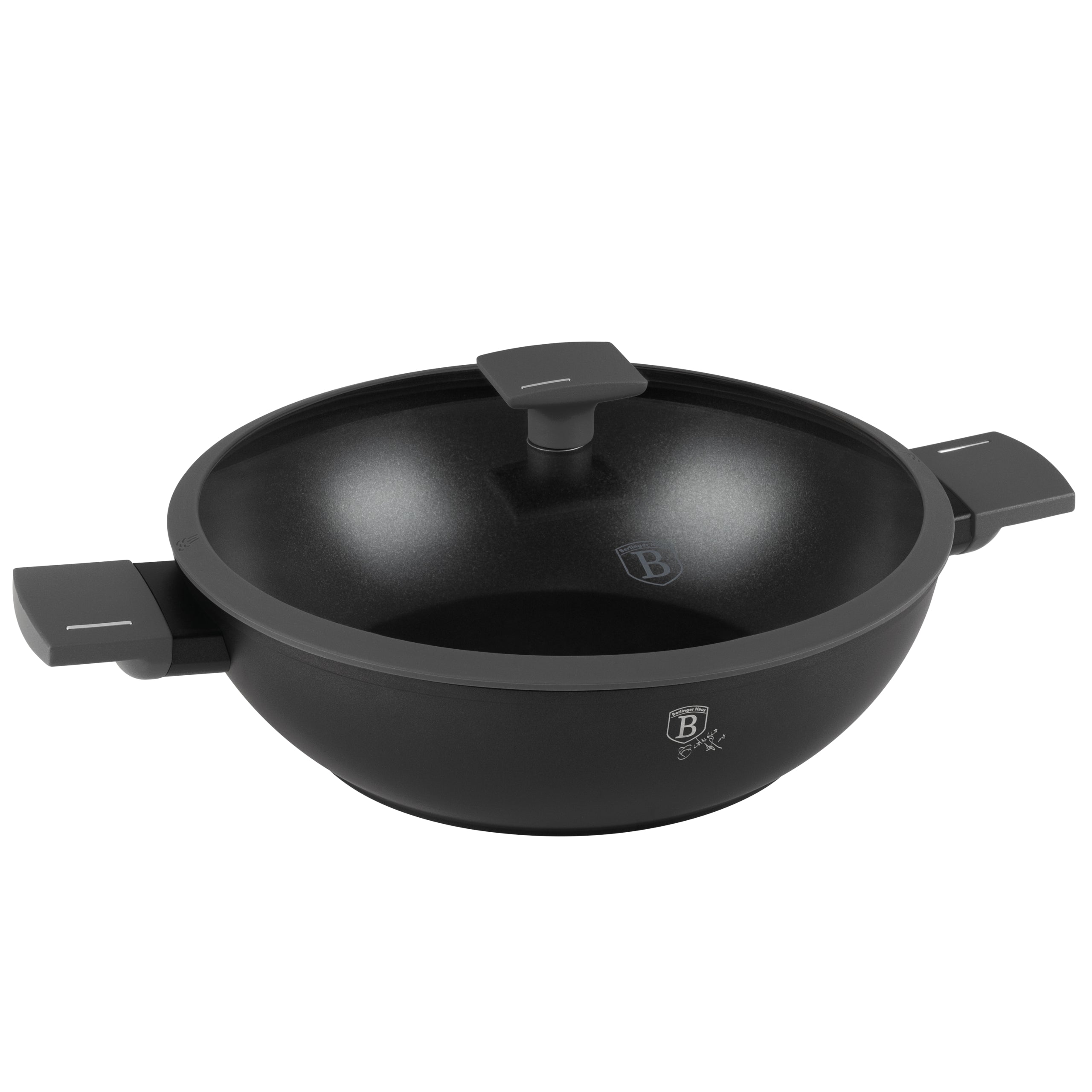 Berlinger Haus indukciós Wok fedővel 30 cm Antracit Collection