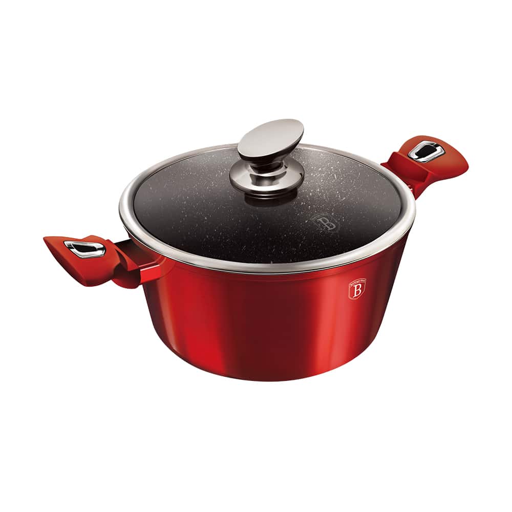 Berlinger Haus Lábas fedővel 2,5 L Metallic Line Burgundy Edition