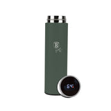Berlinger Haus matt zöld rozsdamentes acél termosz 500 ml LED-es hőfok kijelzővel szűrővel