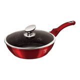 Berlinger Haus mély serpenyő fedővel 24 cm Metallic Line Burgundy Edition