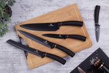Berlinger Haus rozsdamentes acél 6 részes késkészlet bambusz vágódeszkával Black Rose Collection