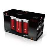 Berlinger Hausrozsdamentes acél fém tárolódoboz szett Metallic Line Burgundy Edition
