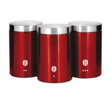 Berlinger Hausrozsdamentes acél fém tárolódoboz szett Metallic Line Burgundy Edition