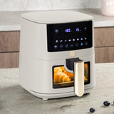 Berlinger Haus XL AirFryer 5 L átlátszó ablakkal matt krém