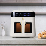 Berlinger Haus XL AirFryer 6,3 L átlátszó ablakkal matt krém