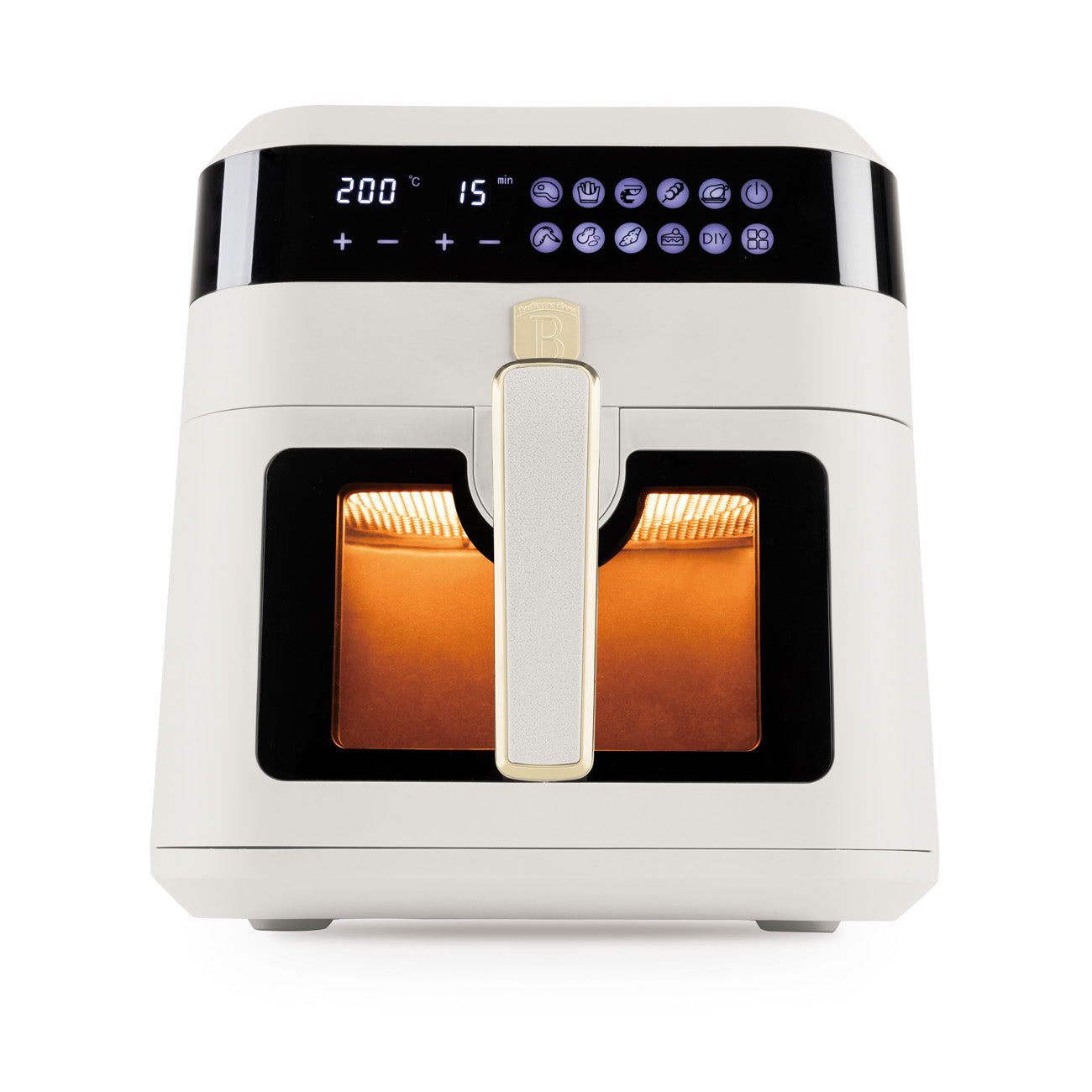 Berlinger Haus XL AirFryer 6,3 L átlátszó ablakkal matt krém