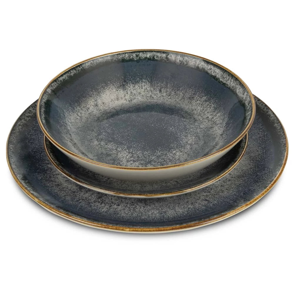 Berlinger Haus 18 részes porcelán étkészlet Aspen matt szürke