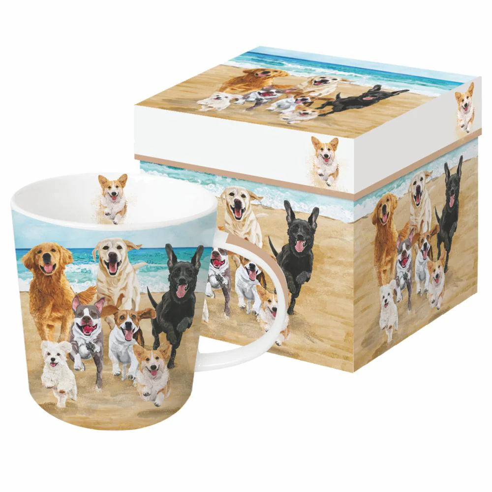Porcelán bögre kutyás ajándék dobozban 400 ml