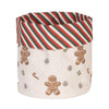 Karácsonyi pamut kenyérkosár 15x16 cm Classic Gingerbread Magic mézeskalácsos