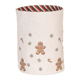 Karácsonyi pamut kenyérkosár 15x16 cm Classic Gingerbread Magic mézeskalácsos