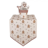 Karácsonyi pamut kenyérkosár 15x16 cm Classic Gingerbread Magic mézeskalácsos