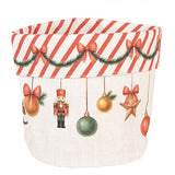 Karácsonyi kenyérkosár 15x16 cm pamut Christmas Carousel Dream