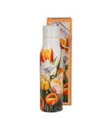 Duplafalú rozsdamentes acél hőtartó termosz tulipán virágos 500 ml