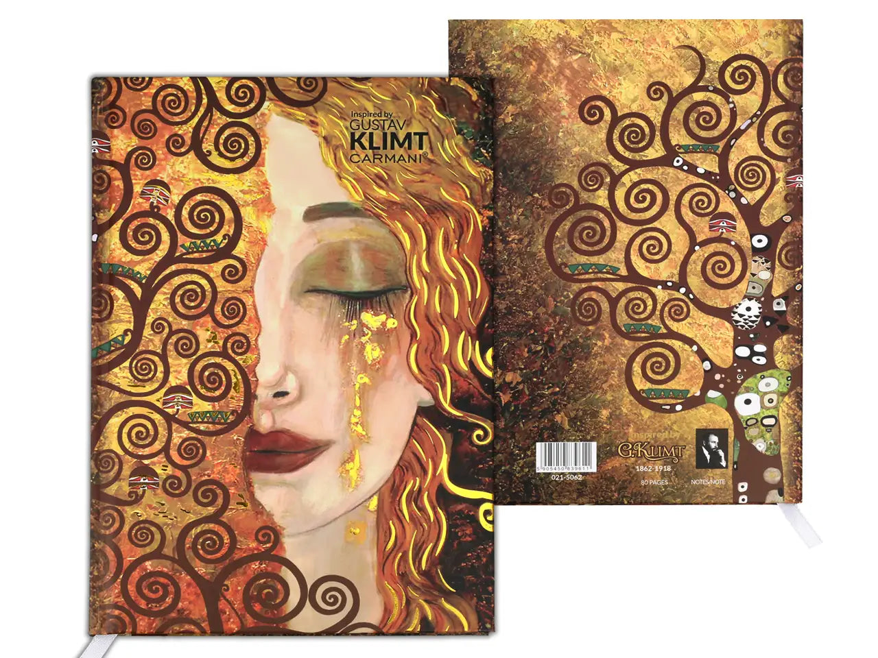 Vonalas notesz füzet kemény fedeles 21x14,5 cm 80 oldalas Klimt Arany könnyek