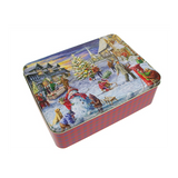 Karácsonyi fémdoboz Weihnachtsmarkt 223x167x70 mm