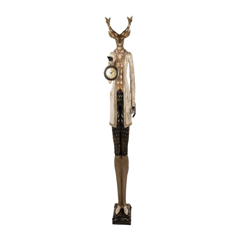 Sir Stagmore nagy Karácsonyi Dekoratív Szarvas figura órával 160 cm