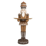 Diótörő figura mézeskalács díszes ruhában tálcával 40 cm