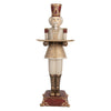Nagy diótörő figura szürke arany tálcával 61 cm