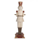 Nagy diótörő figura szürke arany tálcával 61 cm